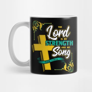 The Lord is my Strength Grace Bible Verse Christian Mug